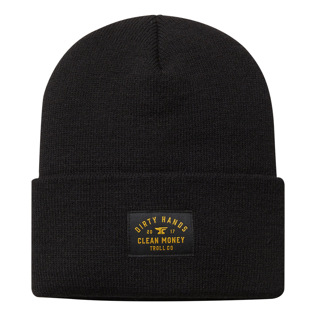 DHCM Woven Label Beanie - Color: Black
