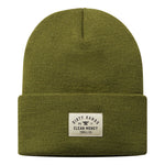 DHCM Woven Label Beanie - Color: Military Green