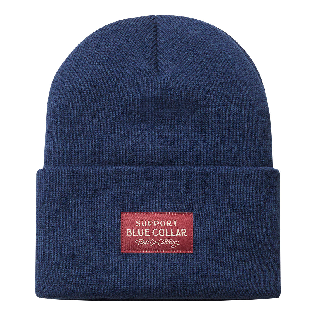 Barricade Woven Label Beanie | Color: Navy