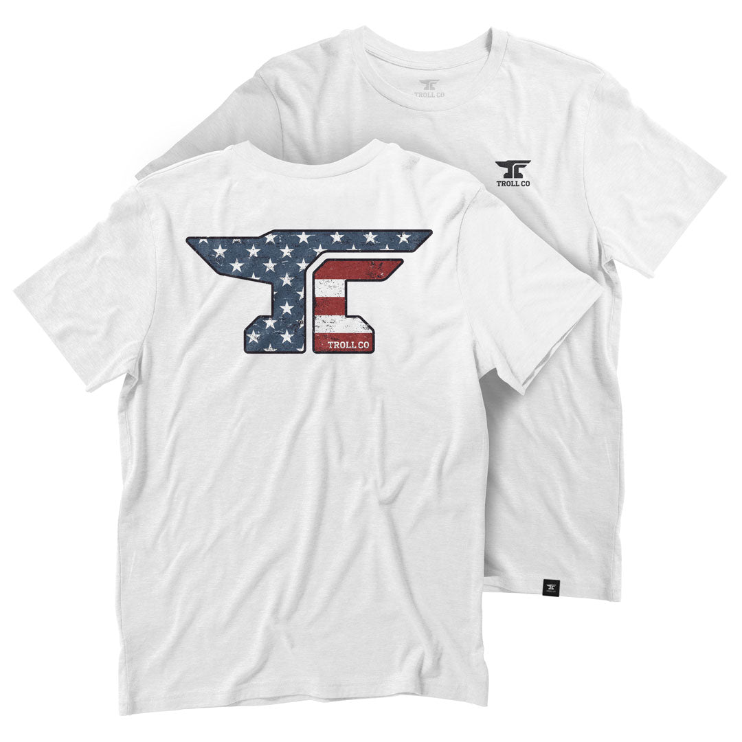 Men's Anvil USA T-Shirt - Color: White