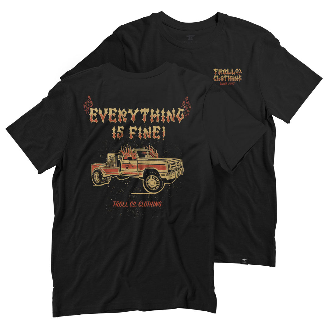 Men's Everything is Fine T-Shirt | Color: Black