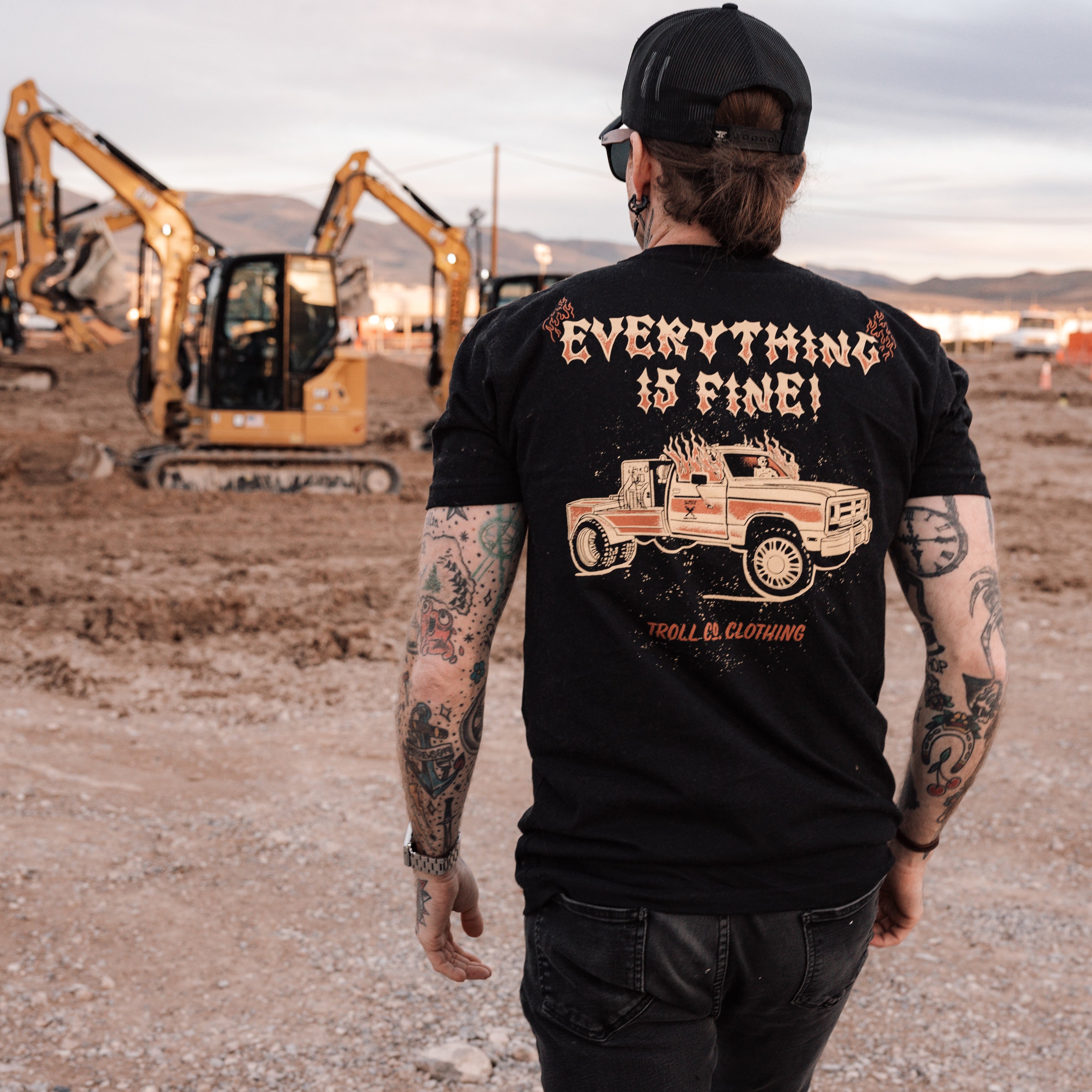 Men's Everything is Fine T-Shirt | Color: Black