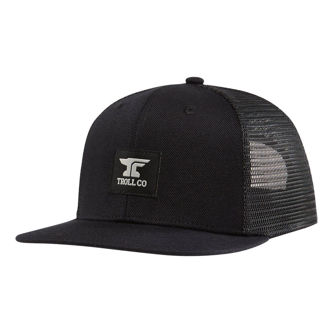 Anvil Woven Label Trucker Hat - Color: Black Black