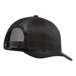Anvil Woven Label Curved Brim Trucker Hat | Color: Black Camo