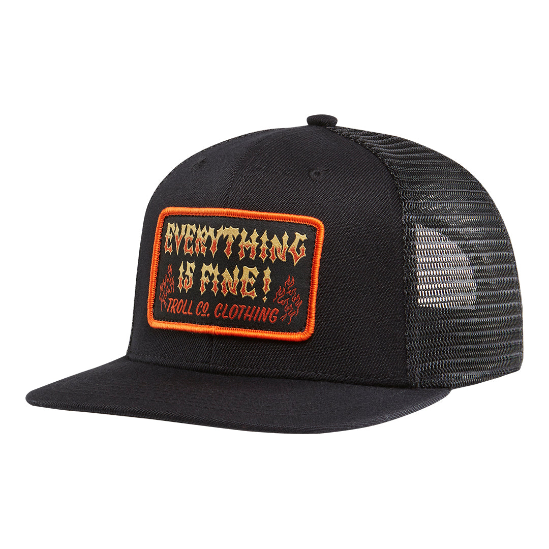 Everything Is Fine Trucker Hat - Color: Black