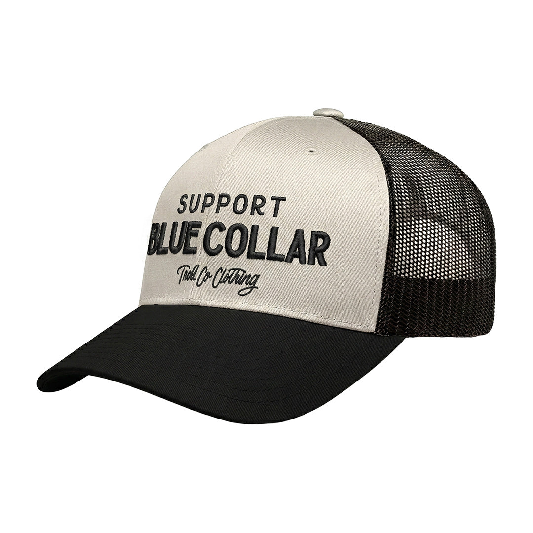 SBC Embro Curved Brim Trucker - Color: White Black