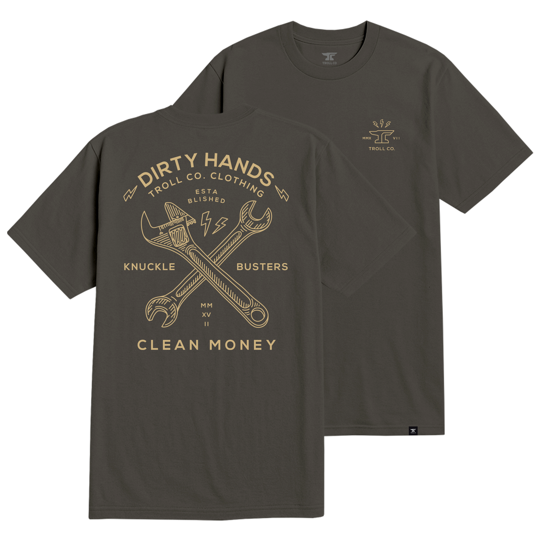 Men's DHCM Twisting Wrenches T-Shirt | Color: Tar