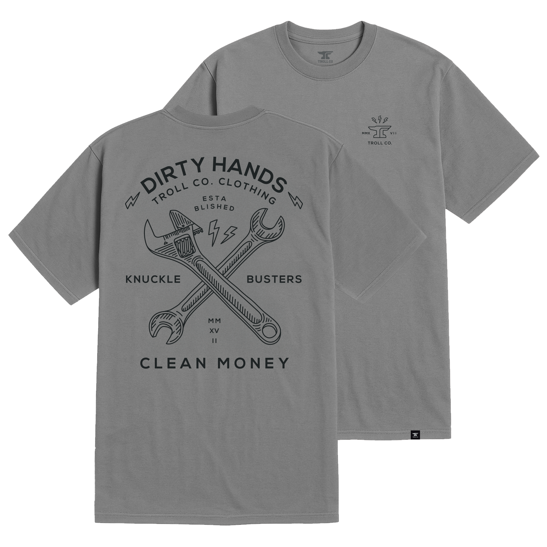 Men's Twisting Wrenches T-Shirt - Color: Putty