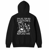 Men's Pay Me Hourglass Hoodie - Color: Black