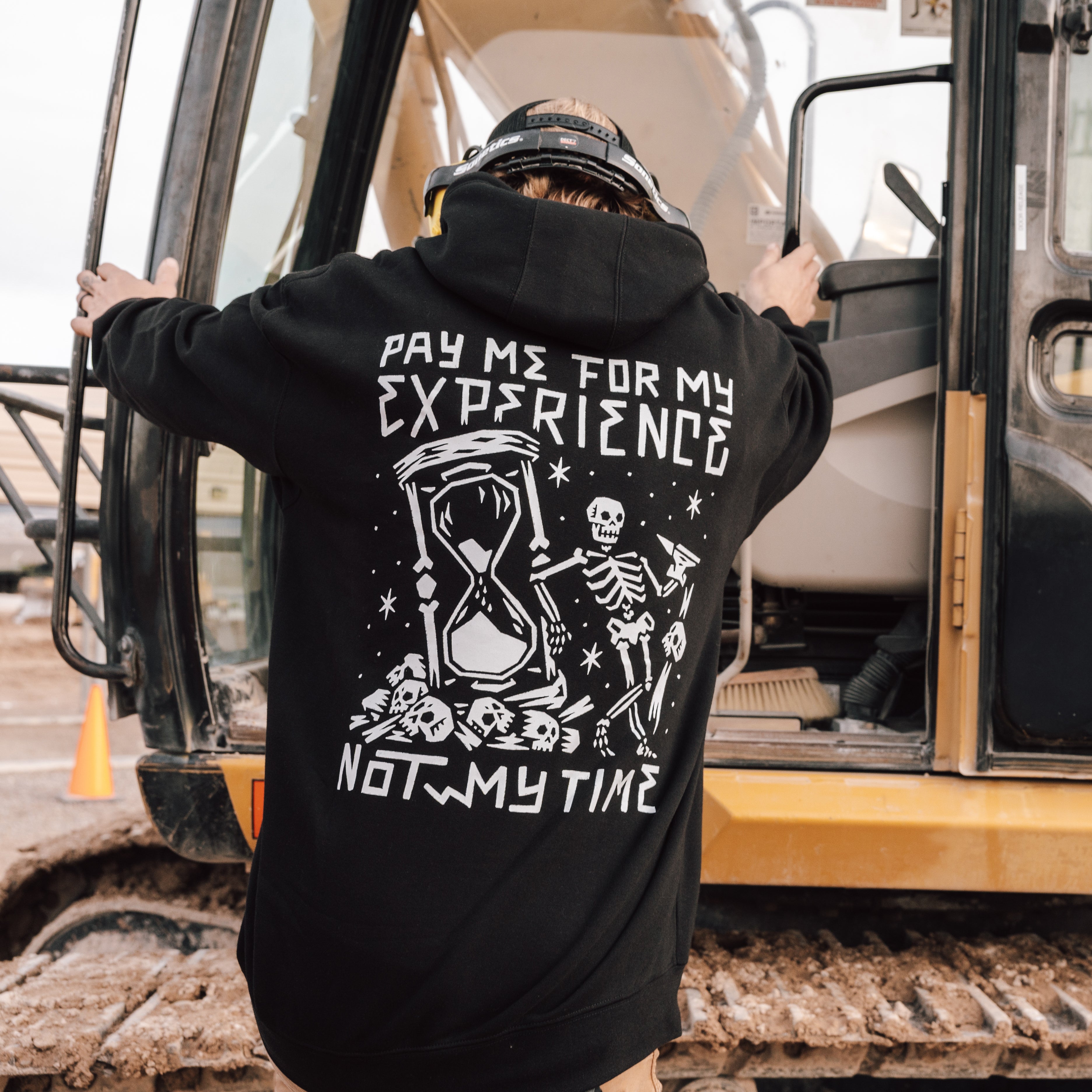 Men's Pay Me Hourglass Hoodie | Color: Black