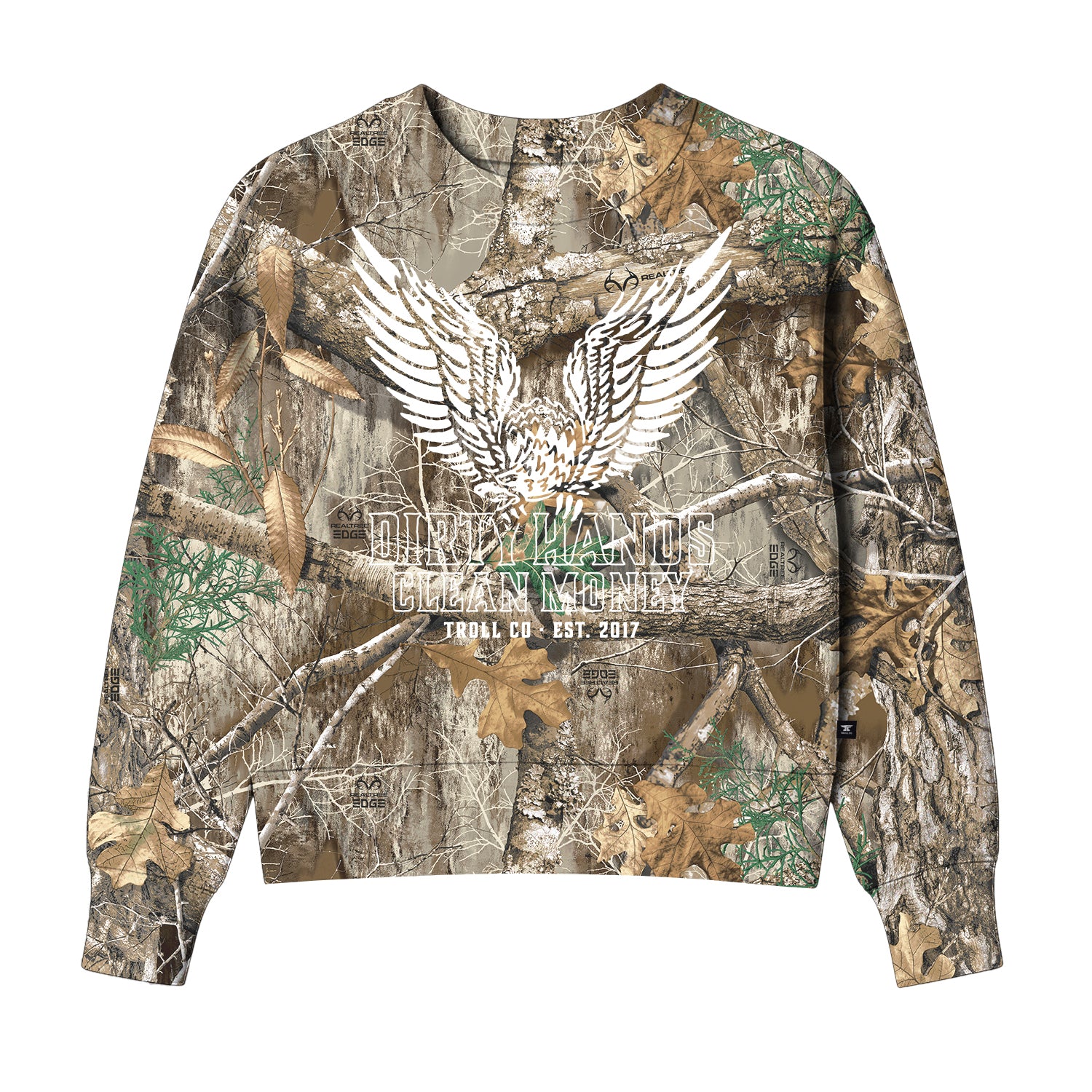 Women's DHCM Grounded RealTree Crewneck | Color: Edge