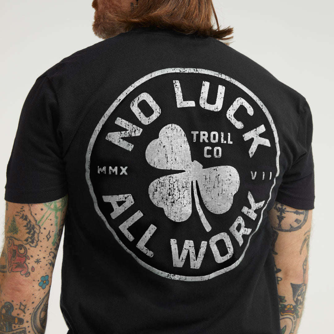Men's NOLAW Broken Clover T-Shirt | Color: Black/White
