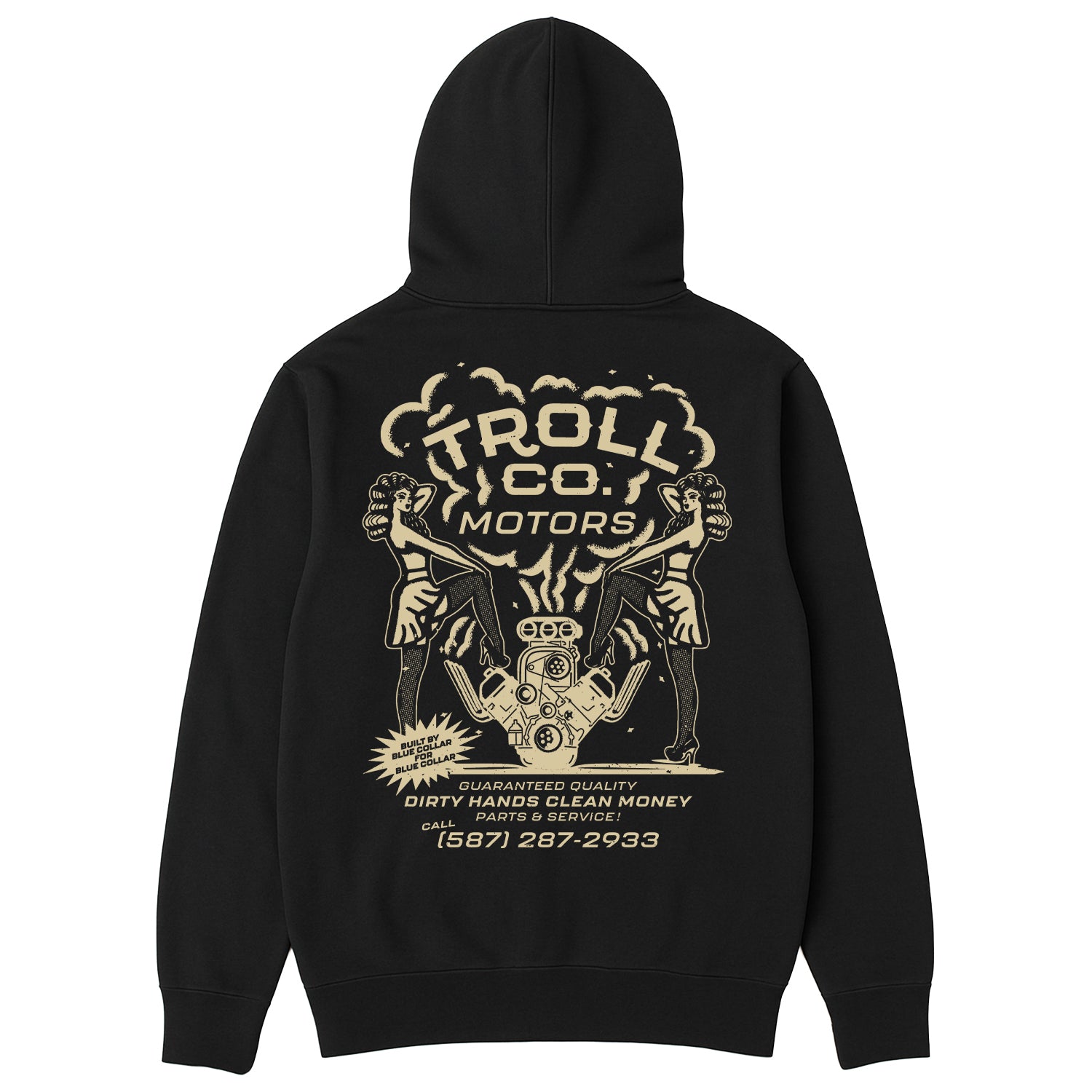 Men's Troll Co Motors Hoodie | Color: Black