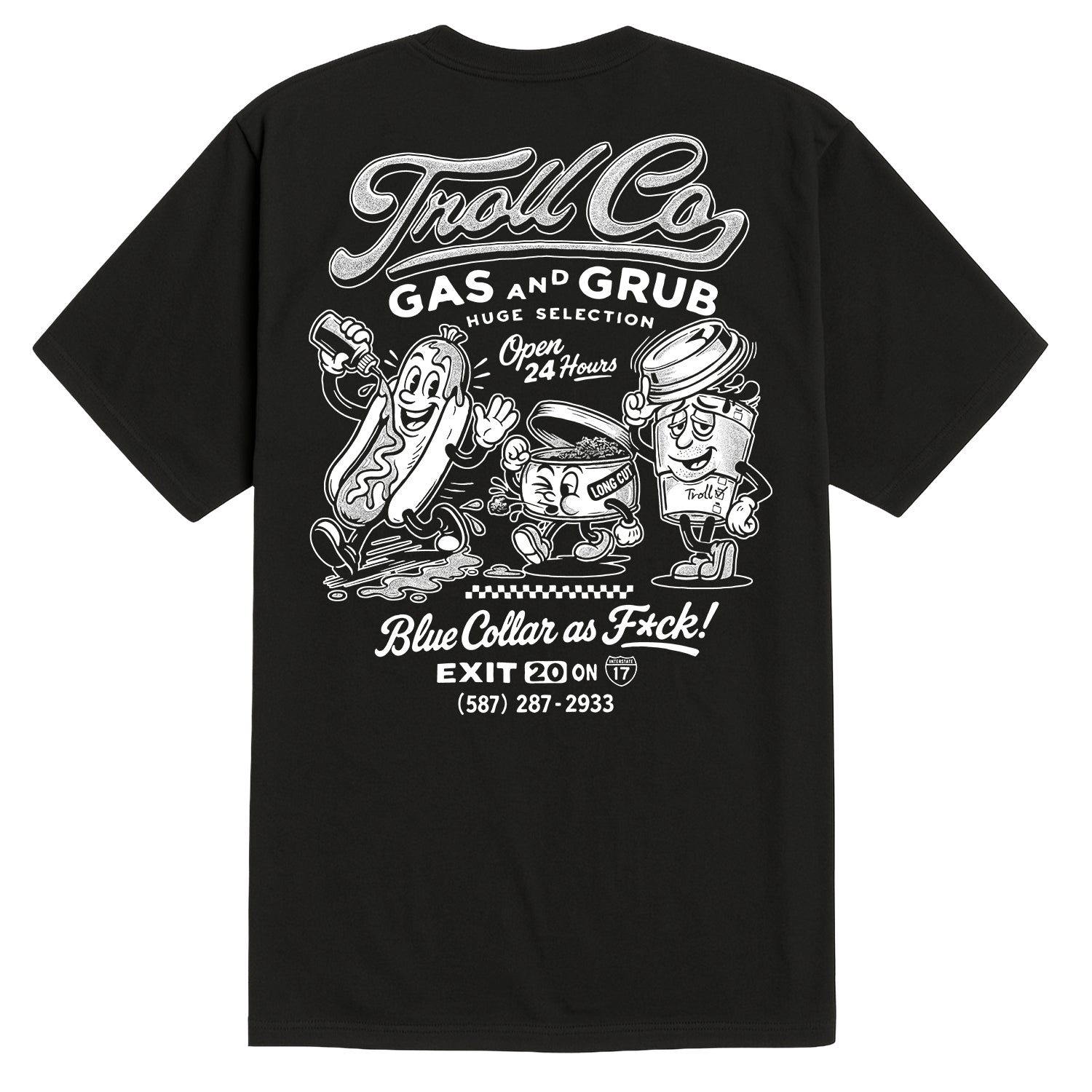 Men's Gas and Grub T-Shirt - Color: Black