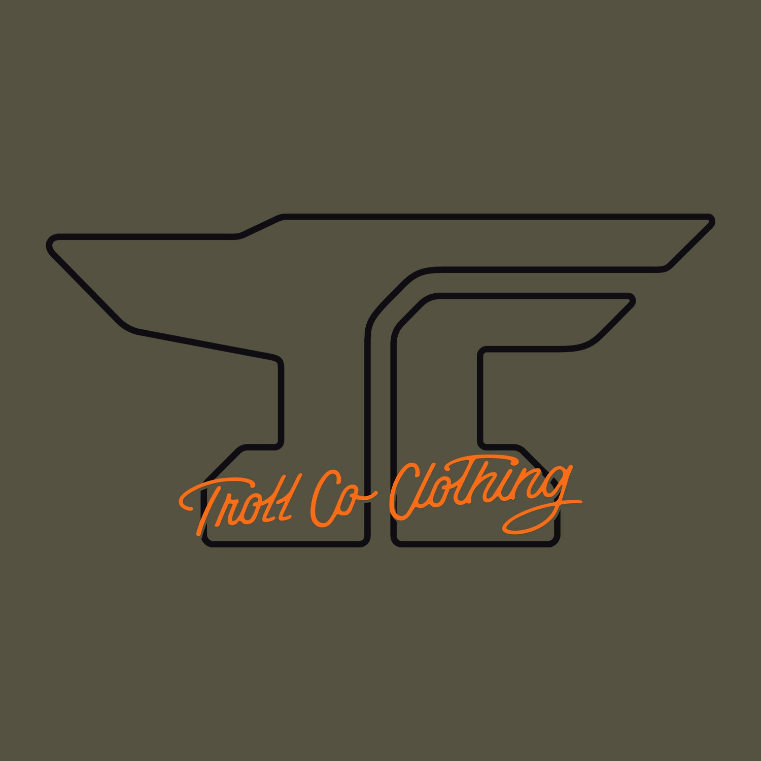 Men's Anvil Scripted T-Shirt | Color: Military Green