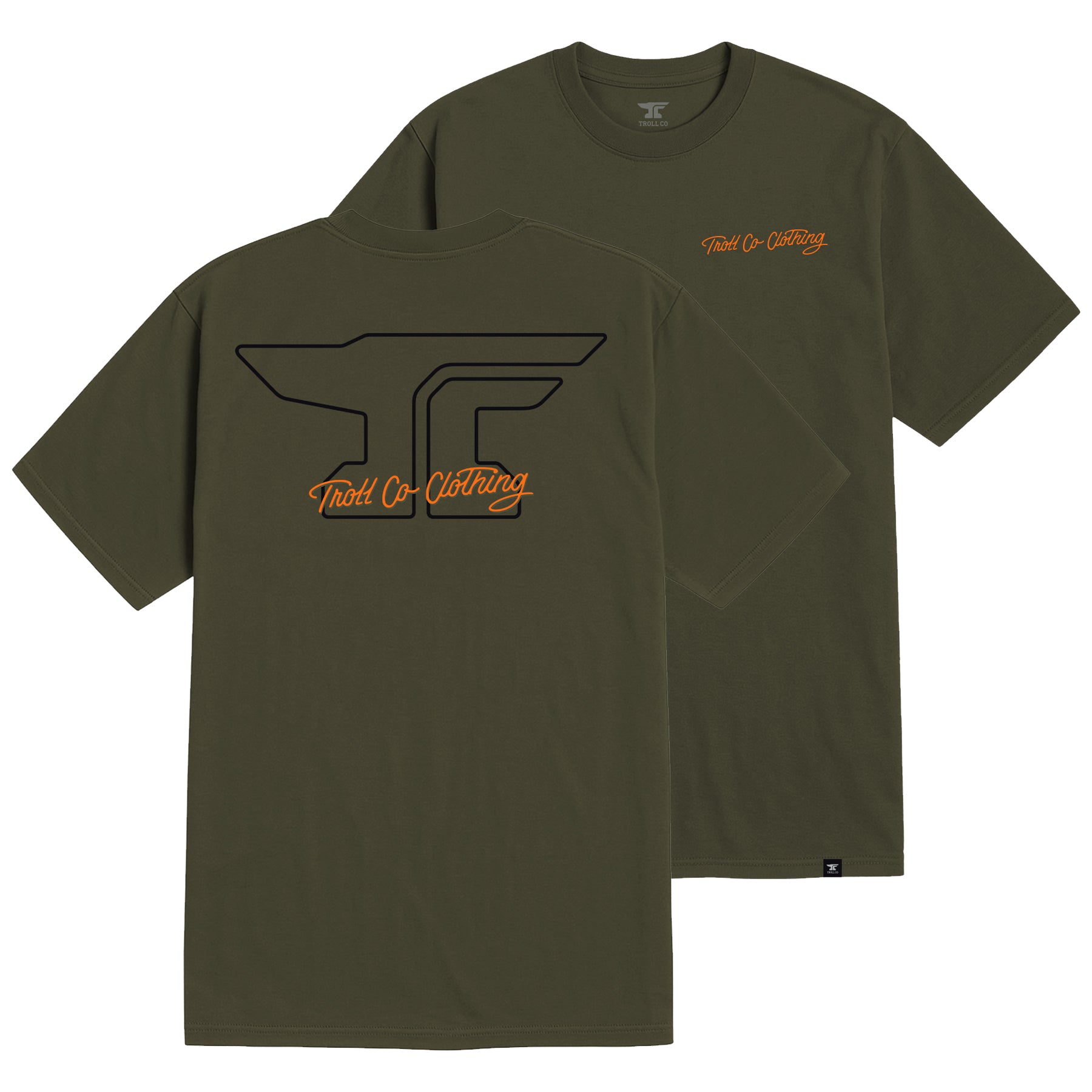 Men's Anvil Scripted T-Shirt | Color: Military Green