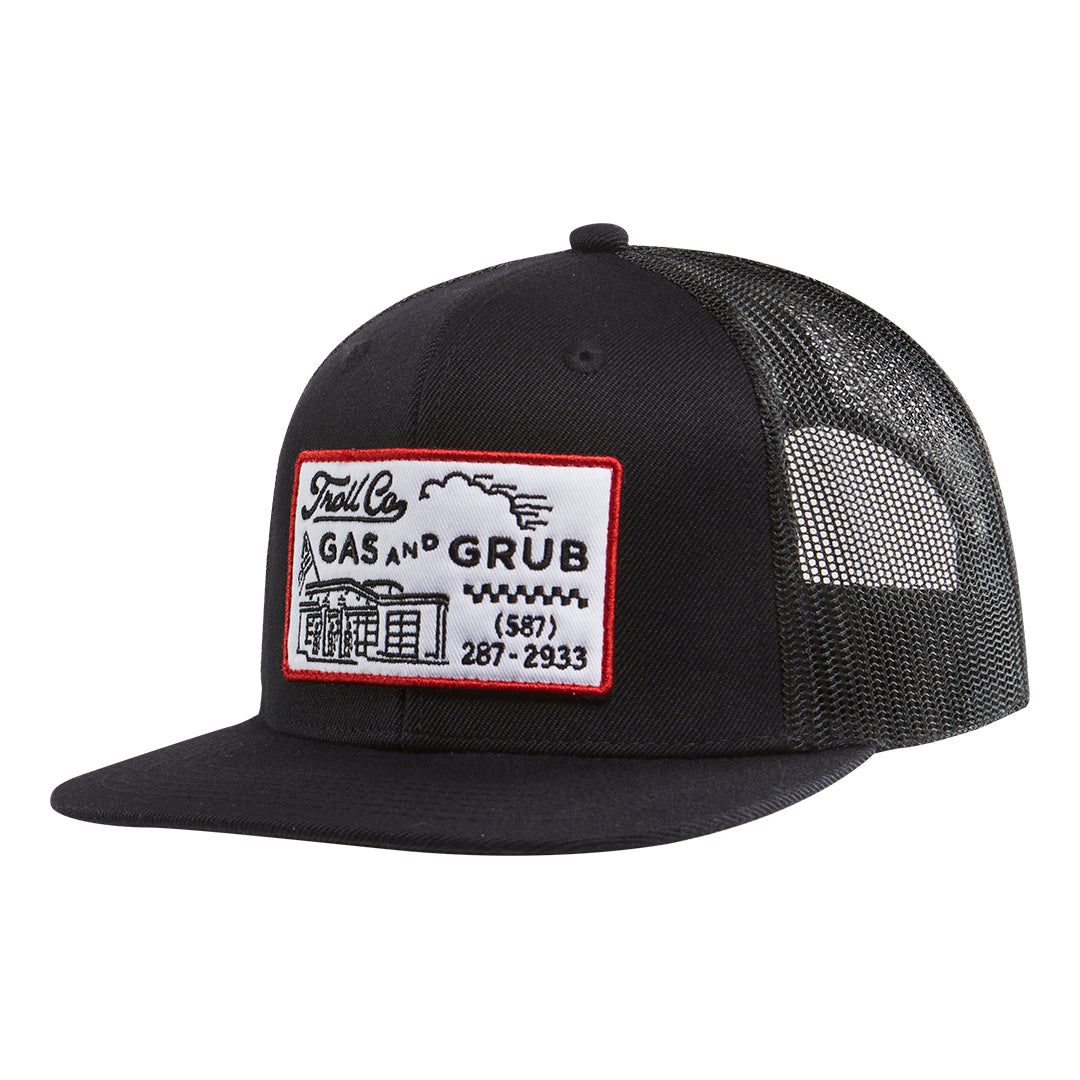 Gas and Grub Trucker Hat - Color: Black