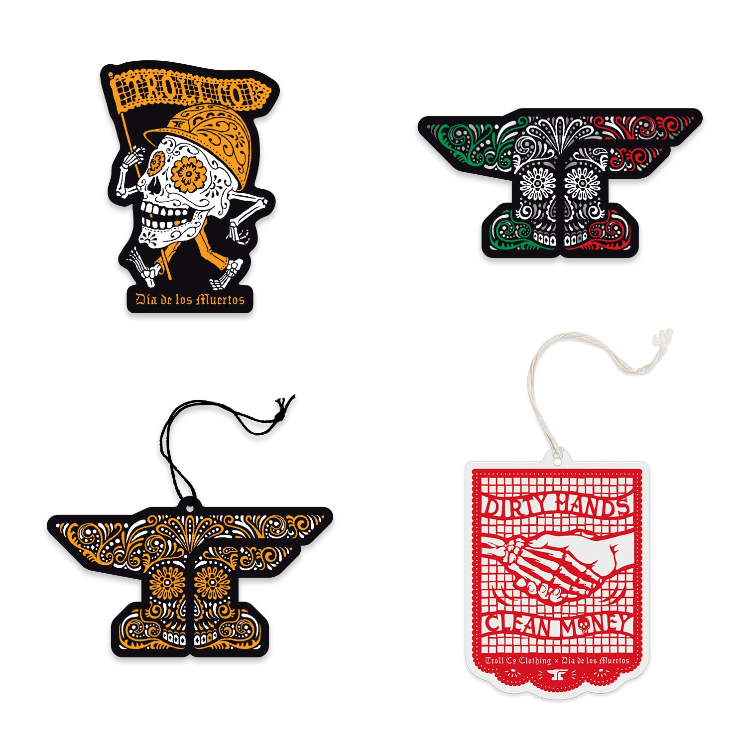 Day of The Dead Sticker Pack & Air Freshener Bundle |