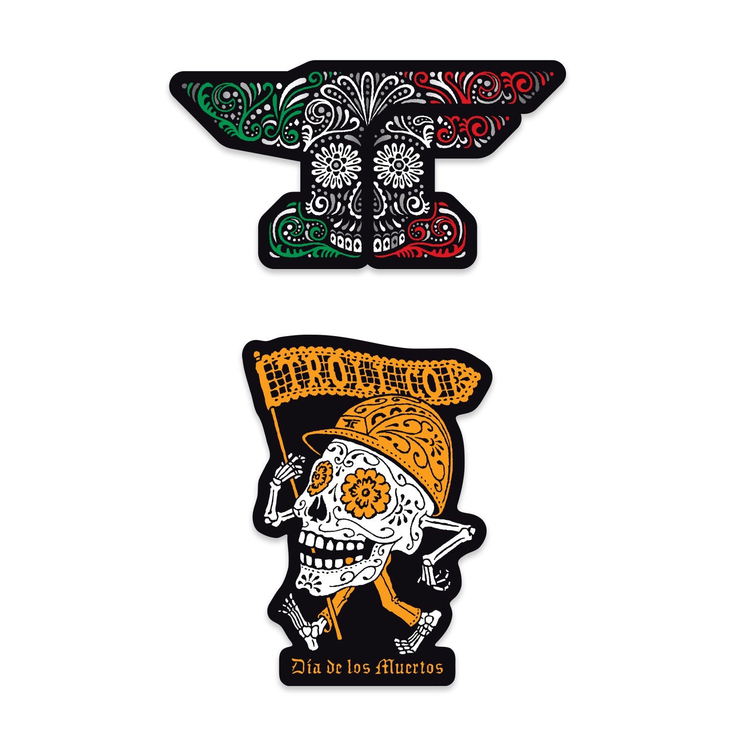 Day of The Dead Sticker Pack & Air Freshener Bundle -