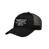 Anvil Nekro Curved Brim Trucker Hat | Color: Black