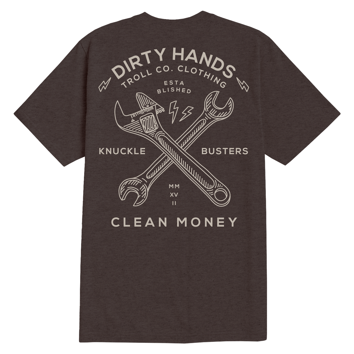 Men's DHCM Twisting Wrenches T-Shirt - Color: Brown Heather