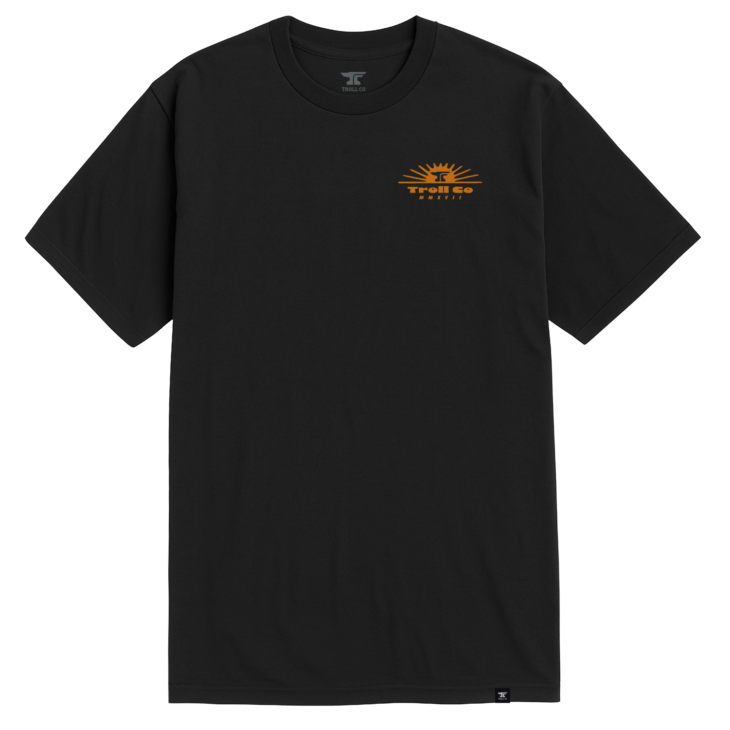Men's Blue Collar Sun T-Shirt - Color: Black