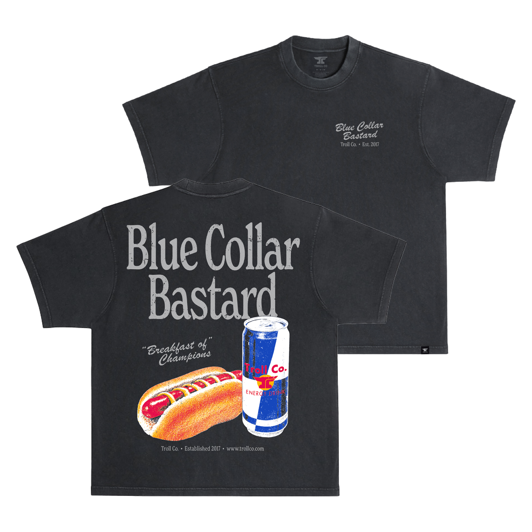 Men's BCB Breakfast Heavyweight Pigment Dye T-Shirt - Color: Black