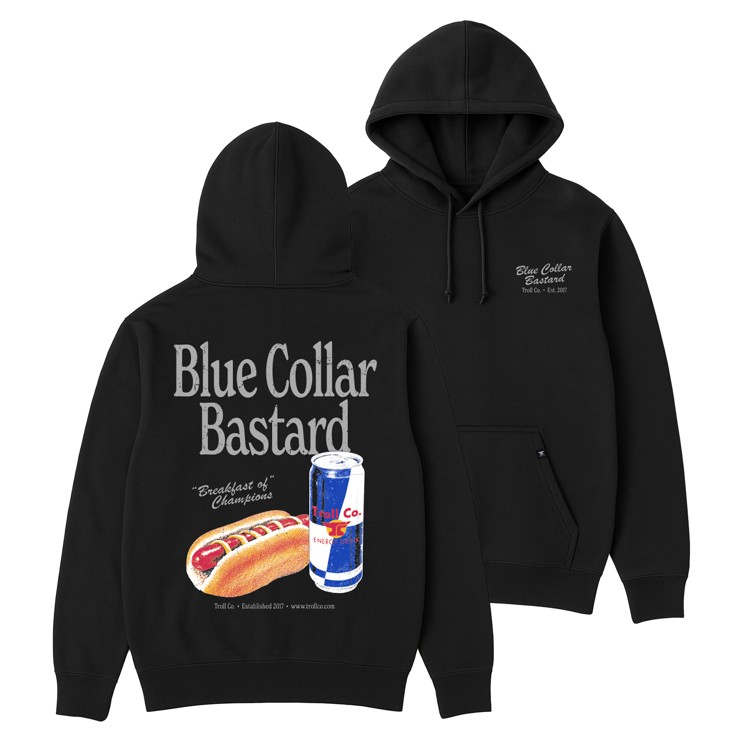 Men's BCB Breakfast Hoodie - Color: Black