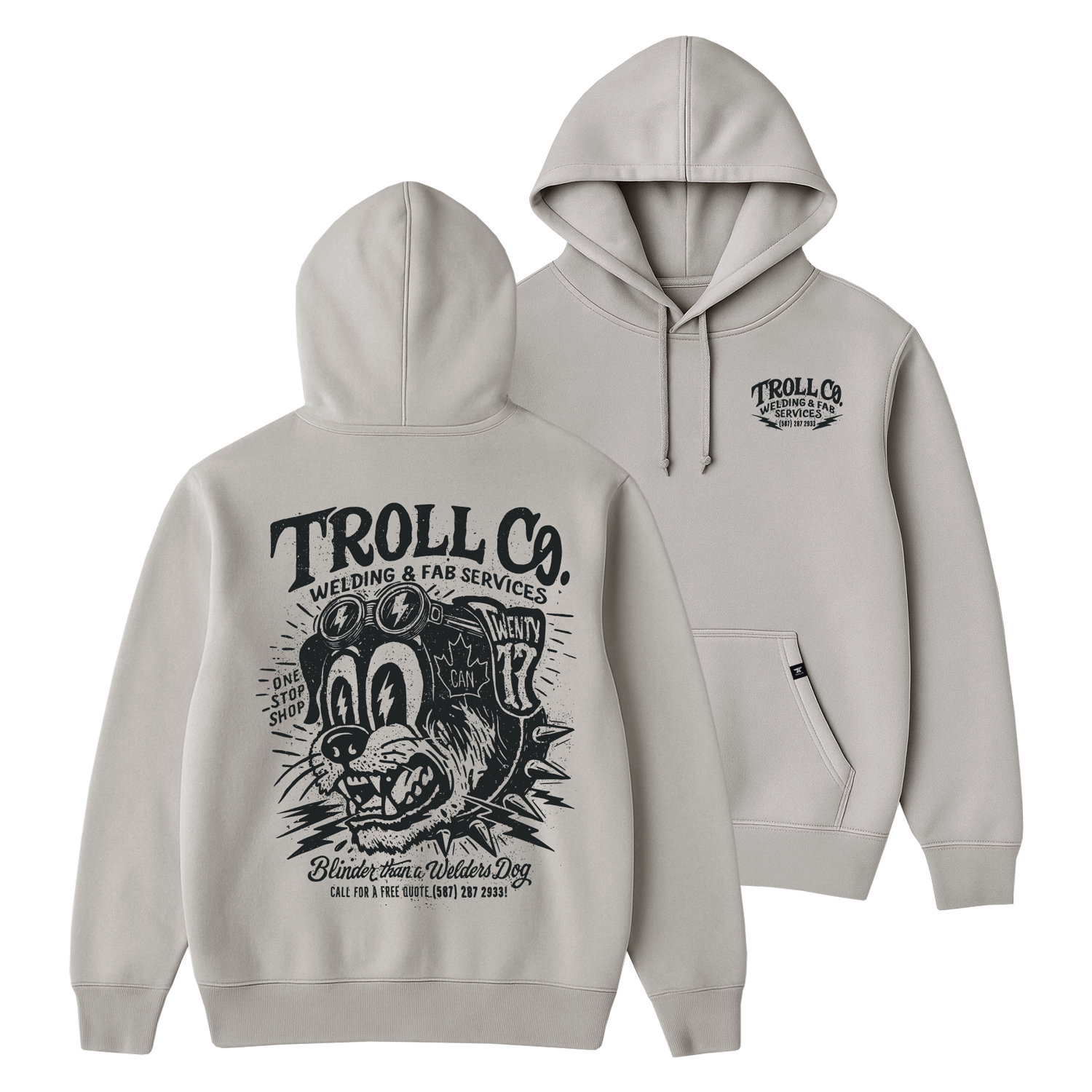 Men's Welders Dog Canada Hoodie - Color: Sand