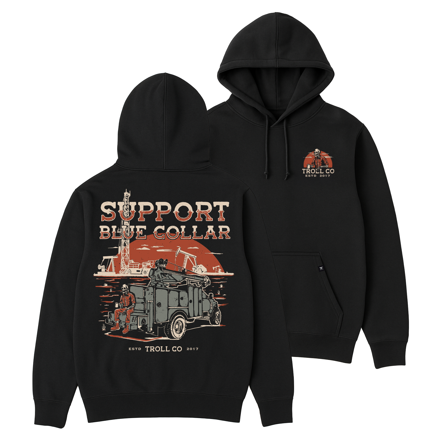 Men's SBC Oil Rig Hoodie - Color: Black