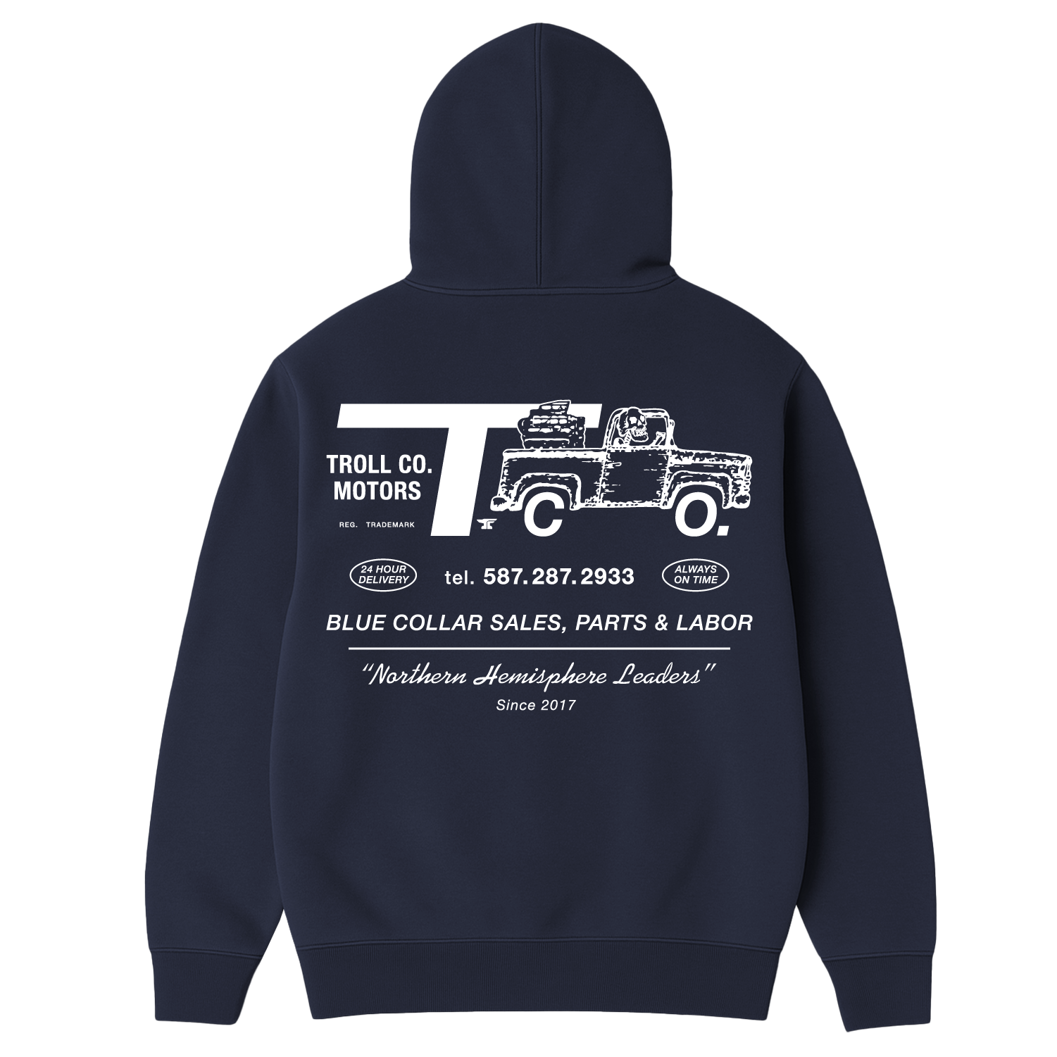 Men's TCO Motors Hoodie - Color: Navy
