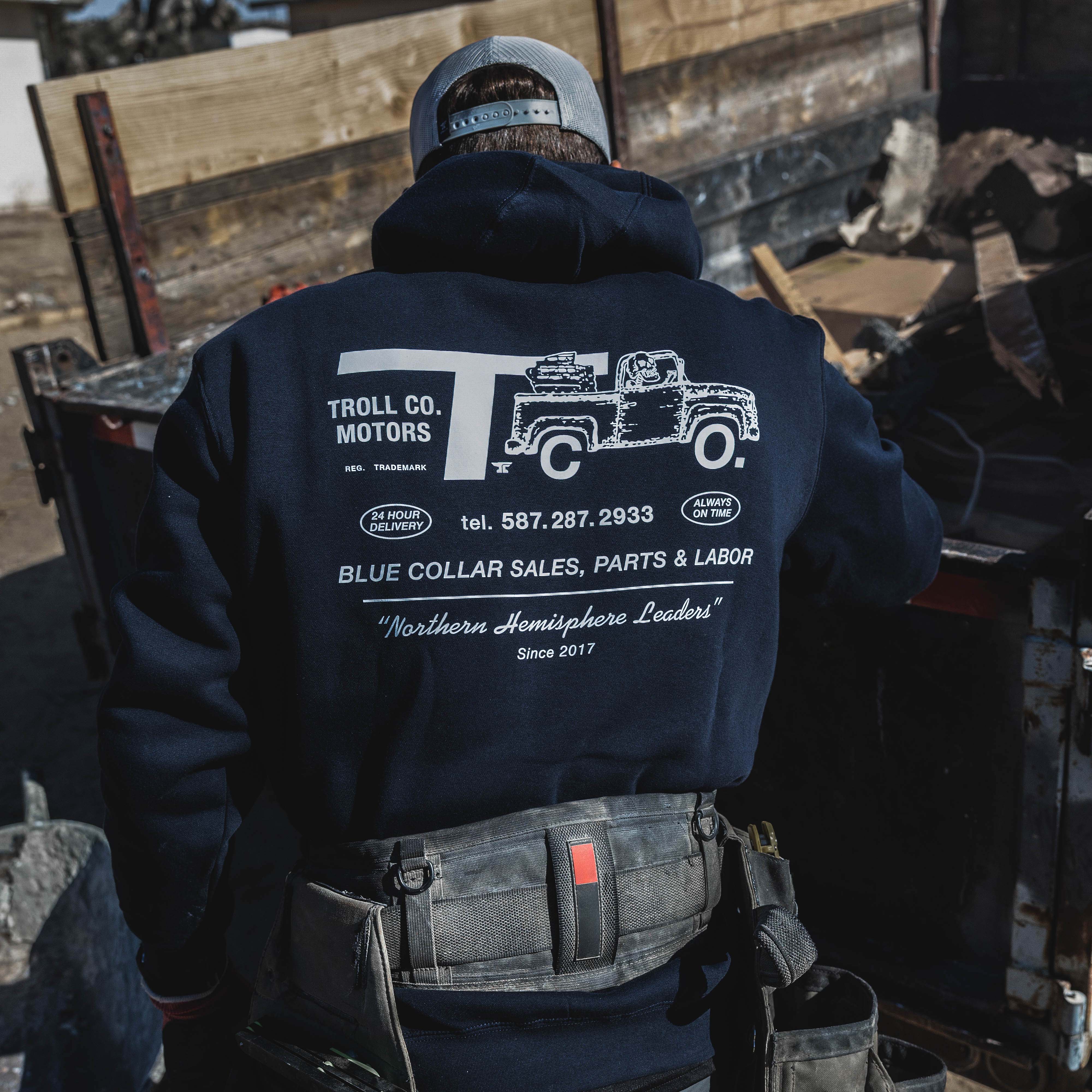 Men's TCO Motors Hoodie | Color: Navy