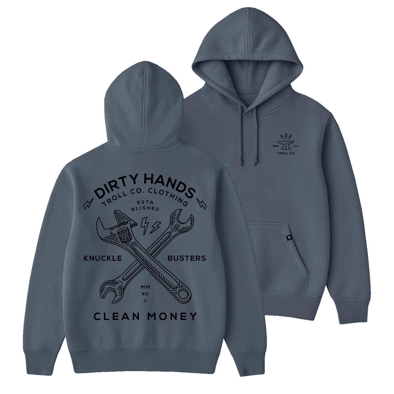 Men's DHCM Twisting Wrenches Hoodie - Color: Slate Blue