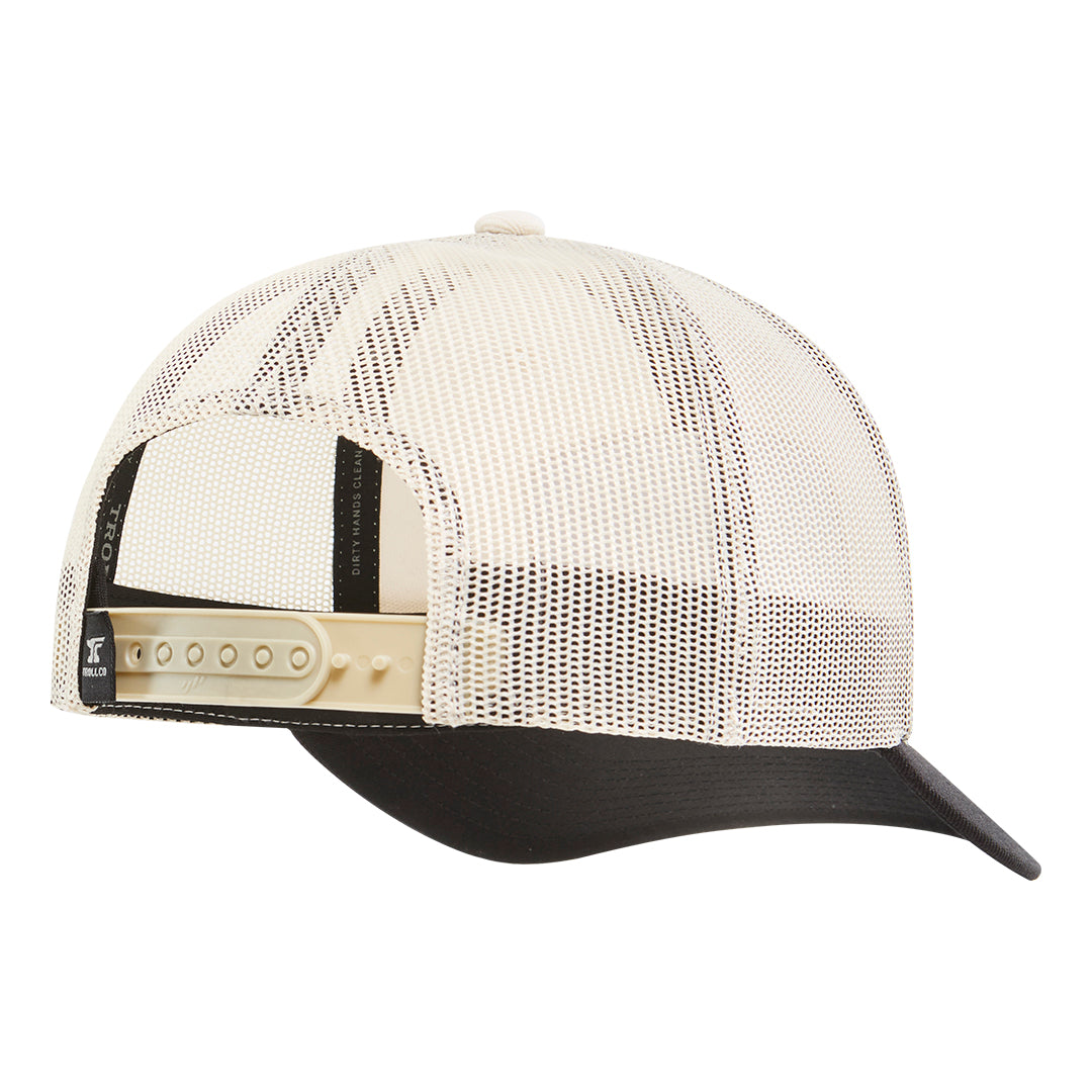 SBC Worn Proud Curved Brim Trucker Hat - Color: Natural Black
