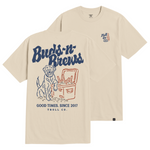Men's Buds N Brews T-Shirt - Color: Cream