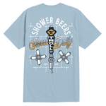 Men's Shower Beers T-Shirt | Color: Stonewash Denim