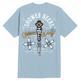Men's Shower Beers T-Shirt | Color: Stonewash Denim