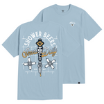 Men's Shower Beers T-Shirt | Color: Stonewash Denim