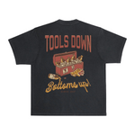 Men's Tools Down Heavyweight Pigment Dye T-Shirt - Color: Black