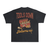 Men's Tools Down Heavyweight Pigment Dye T-Shirt - Color: Black