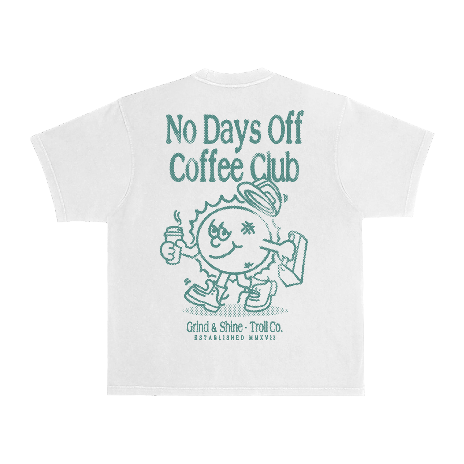 Men's Coffee Day Heavyweight Pigment Dye T-Shirt - Color: White