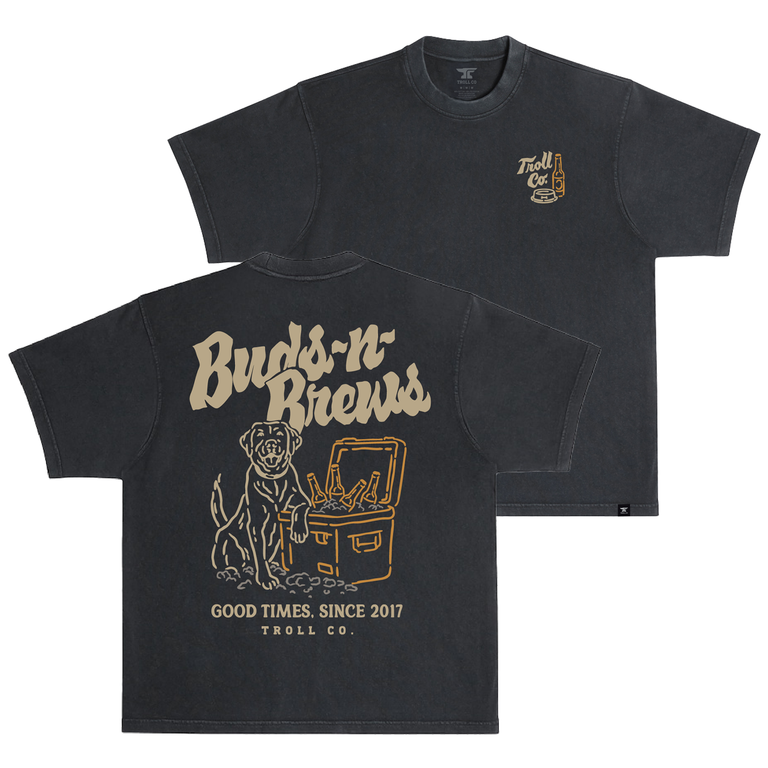 Men's Buds N Brews Heavyweight Pigment Dye T-Shirt | Color: Black