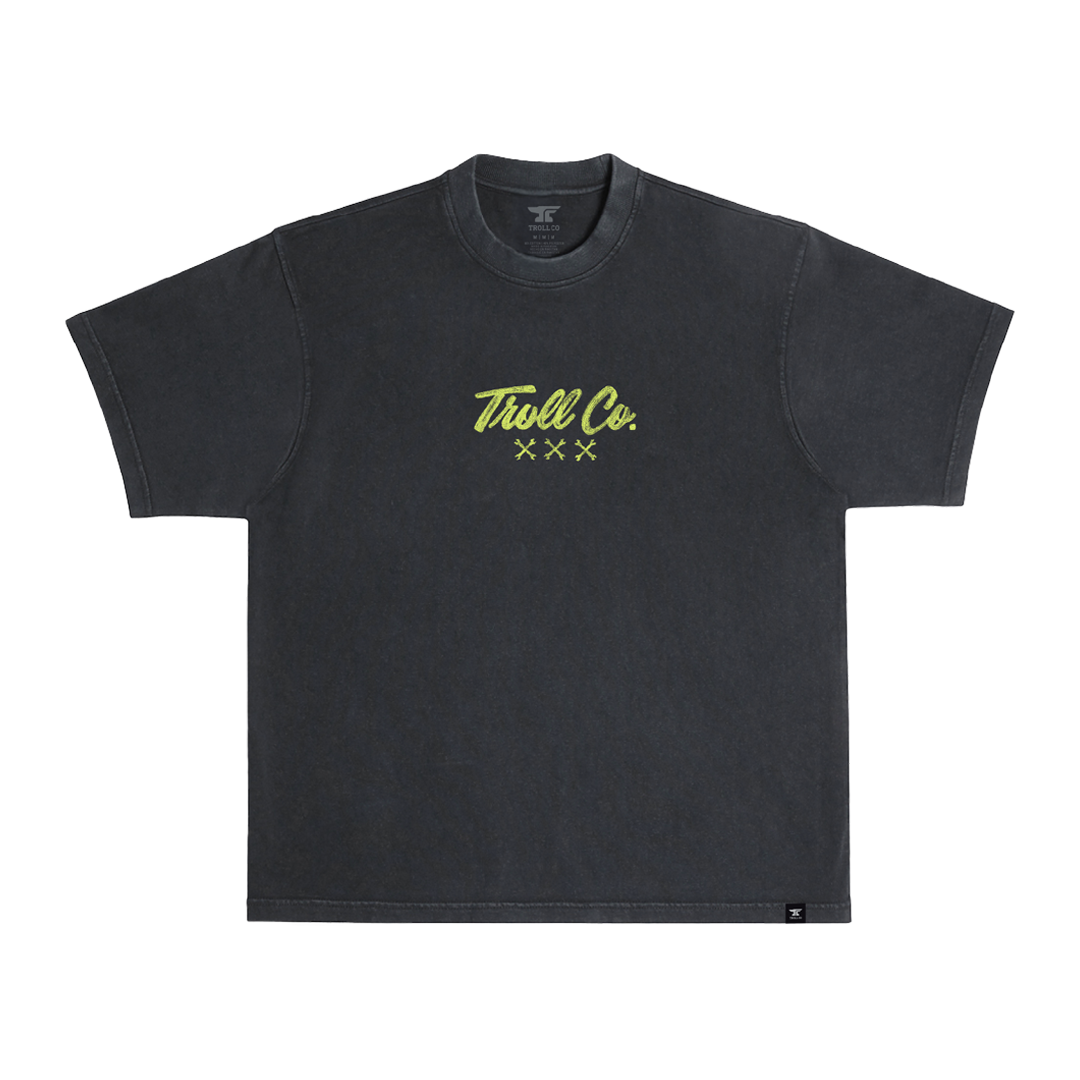 Men's WHUS Glow Heavyweight Pigment Dye T-Shirt - Color: Black