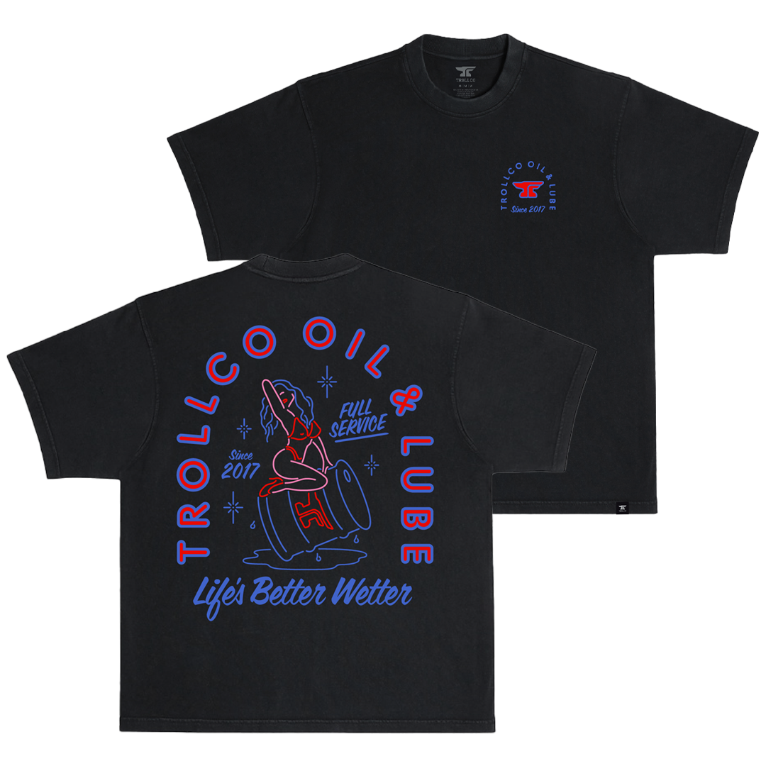 Men's Drummer Girl Heavyweight T-Shirt - Color: Black