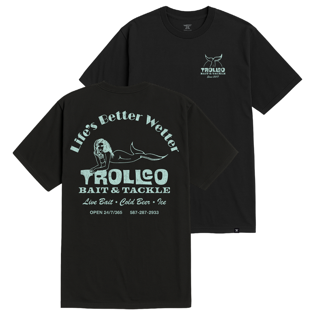 Men's Bait & Tackle T-Shirt | Color: Black