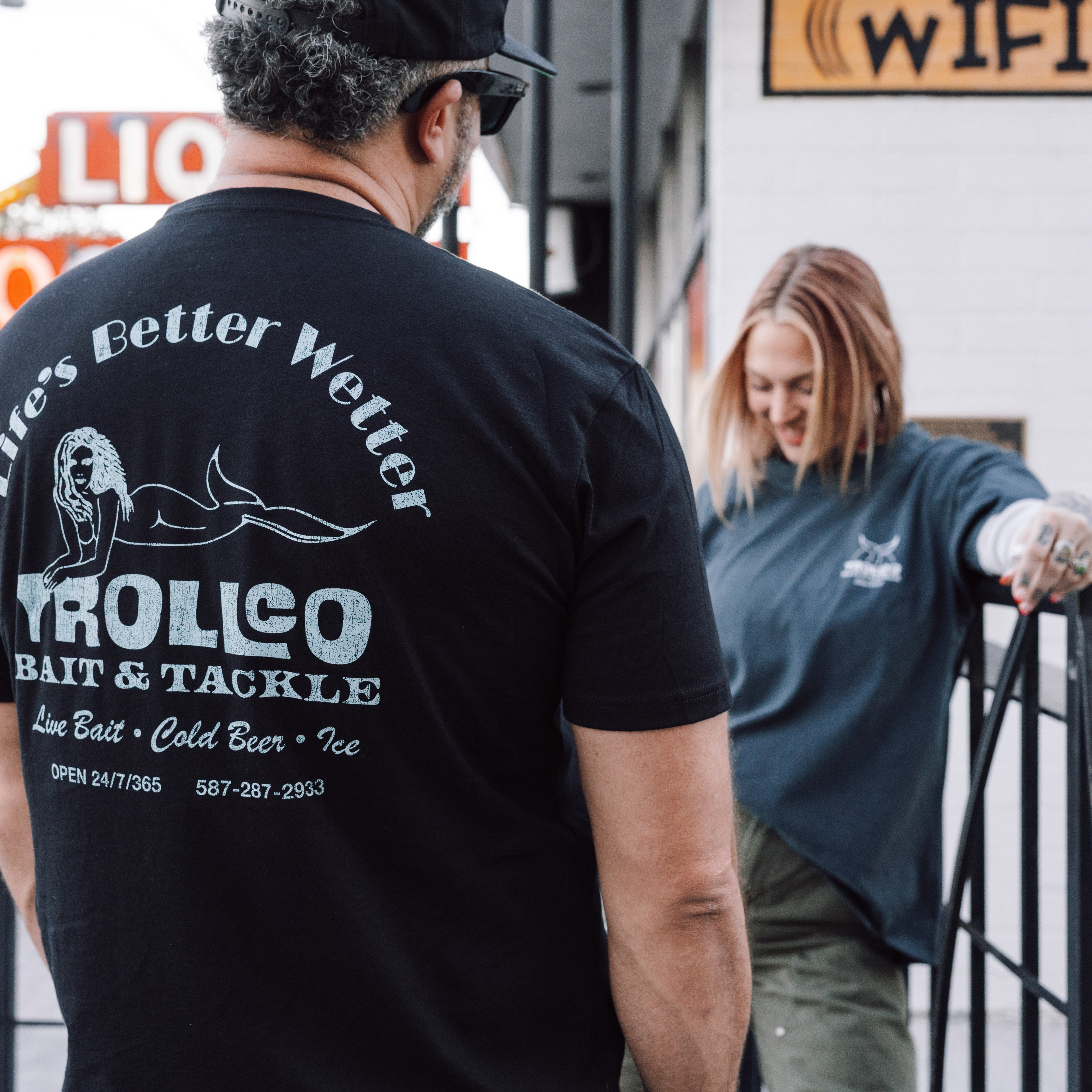 Men's Bait & Tackle T-Shirt | Color: Black