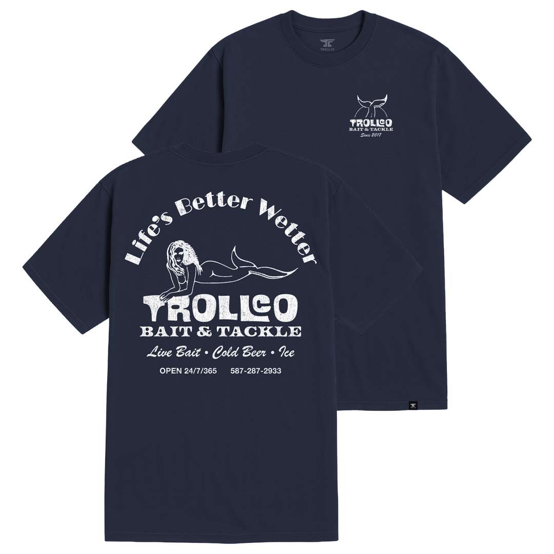 Men's Bait & Tackle T-Shirt | Color: Navy