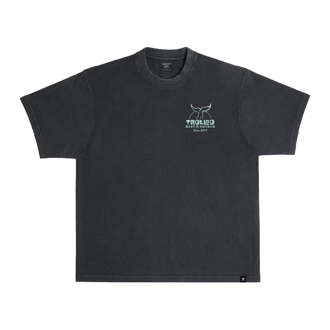 Men's Bait & Tackle Heavyweight Pigment Dye T-Shirt - Color: Black