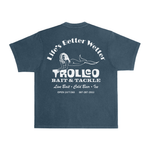 Men's Bait & Tackle Heavyweight Pigment Dye T-Shirt - Color: Midnight Navy