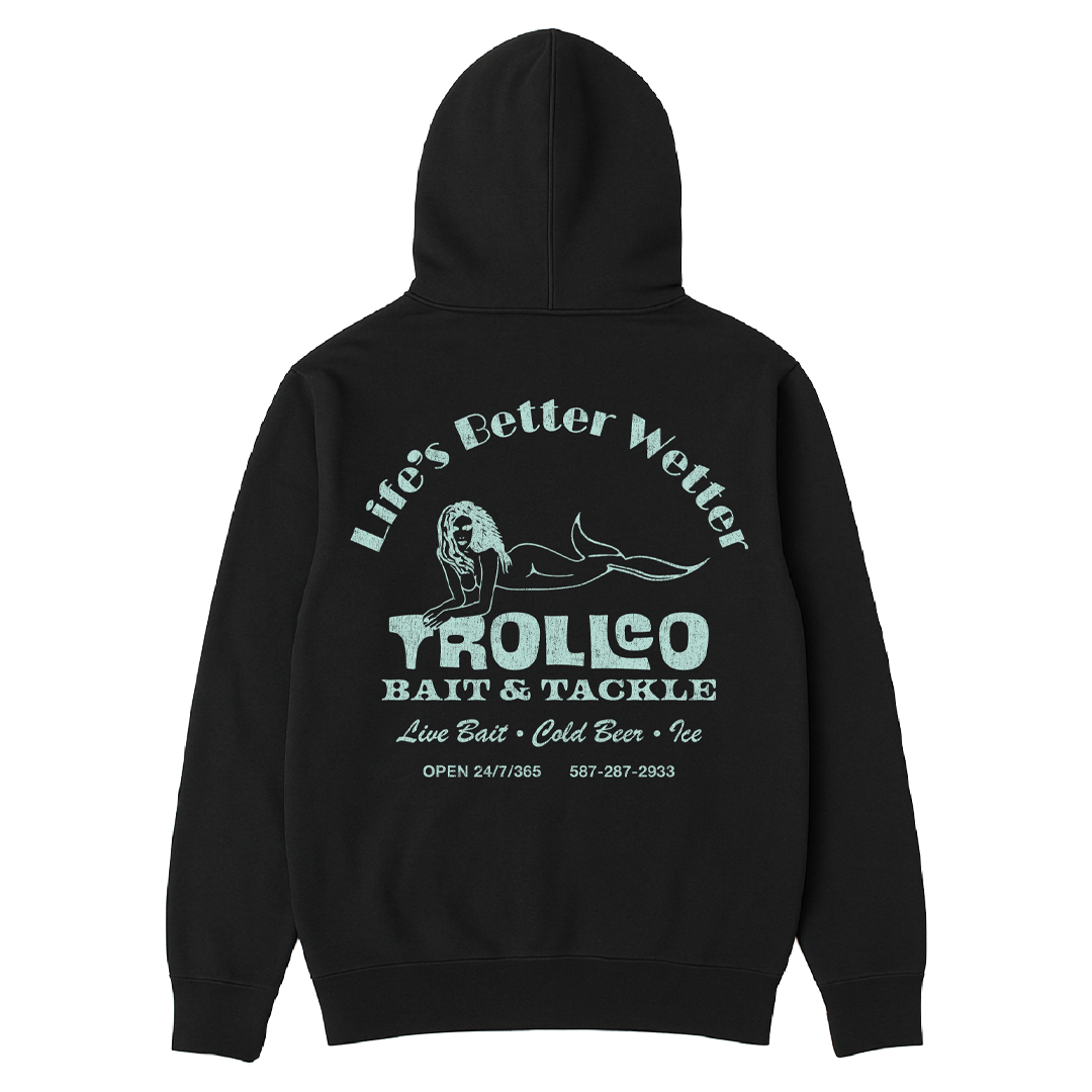 Men's Bait & Tackle Hoodie - Color: Black